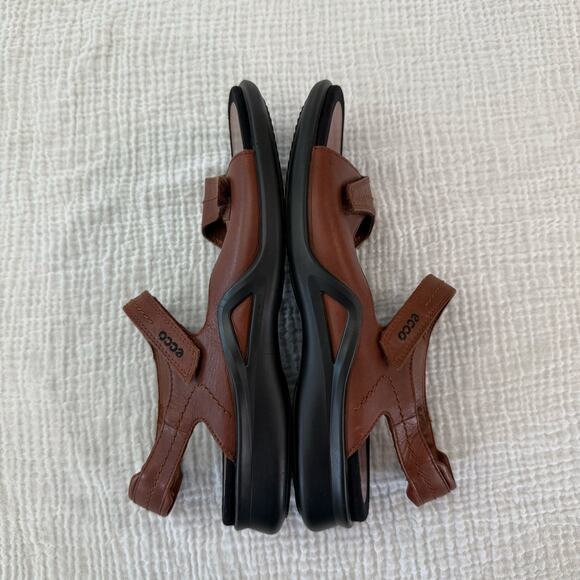 Ecco Leather Sandals Size 41 EU 10 US Adjustable Straps Comfort - Picture 5 of 9